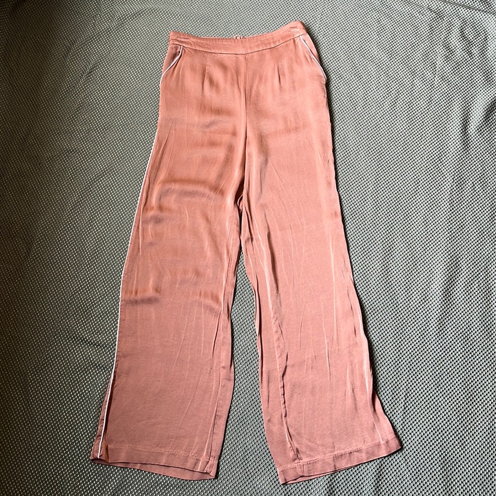Peach silky pants